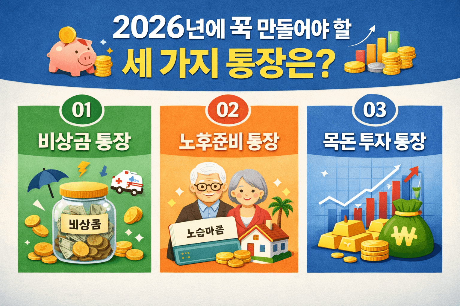 2026년 반드시 만들어야 할 통장 3가지는 무엇일까?