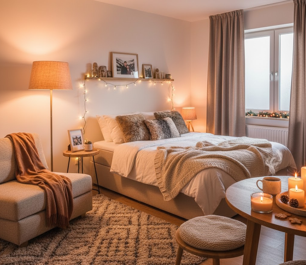 신혼부부를 위한 겨울 감성 인테리어 - 겨울감성, 소재, 조명