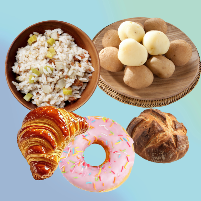 탄수화물이 많이 함유된 음식 사진