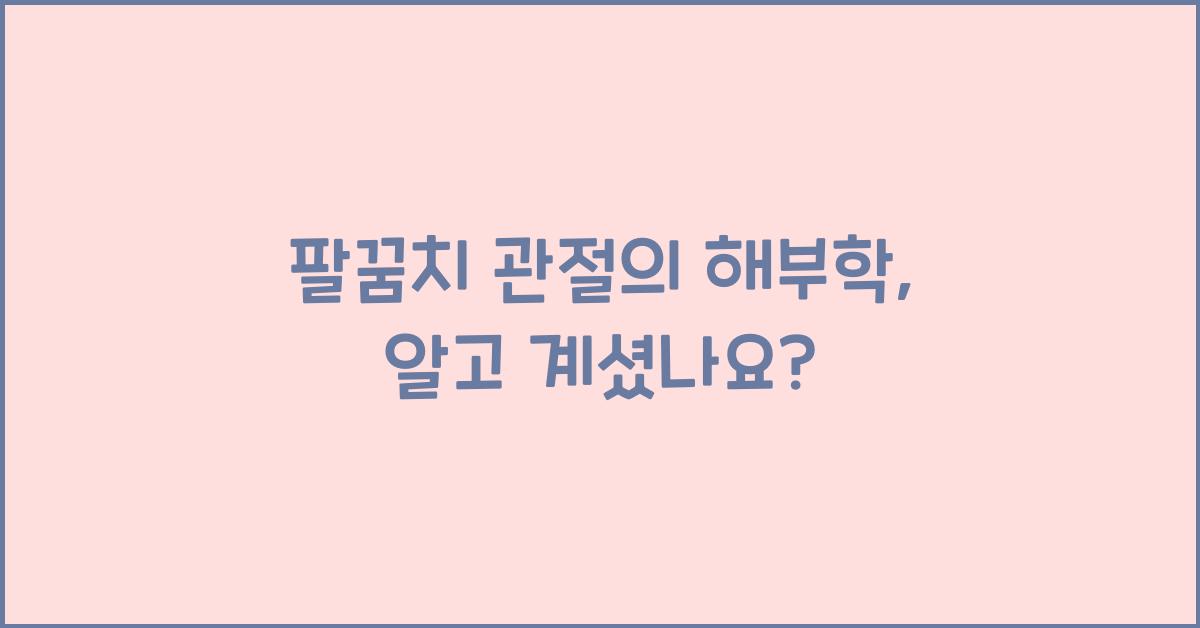 팔꿈치 관절의 해부학