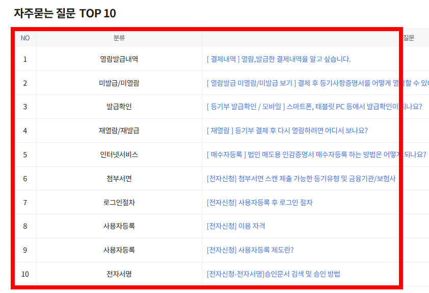 등기부등본 인터넷발급 민원24 사이트