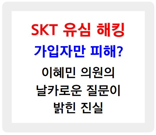 SKT 유심 해킹, 가입자만 피해? 이혜민 의원의 날카로운 질문이 밝힌 진실