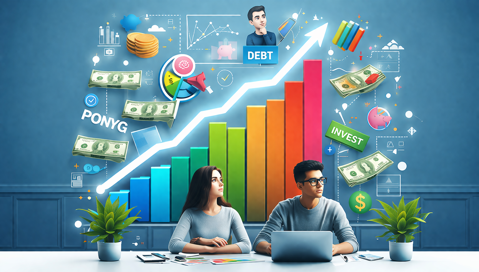청년층의 부채 상승에 대한 이미지