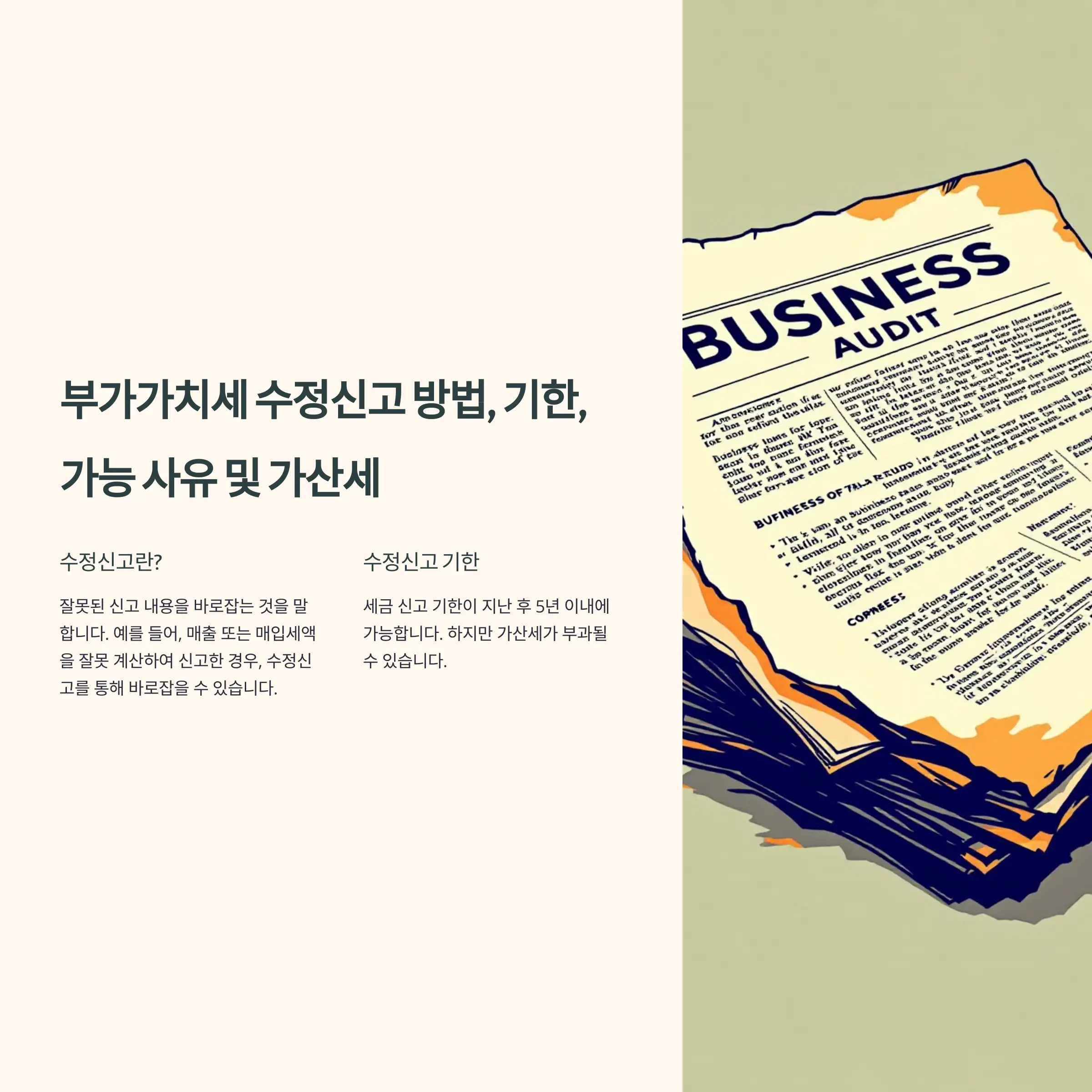 부가가치세 수정 가능 사유