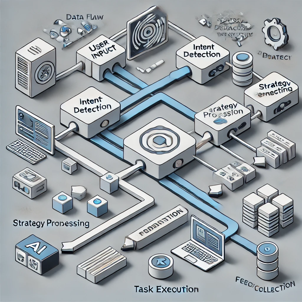 에이전틱 AI 모듈 간 데이터 흐름도