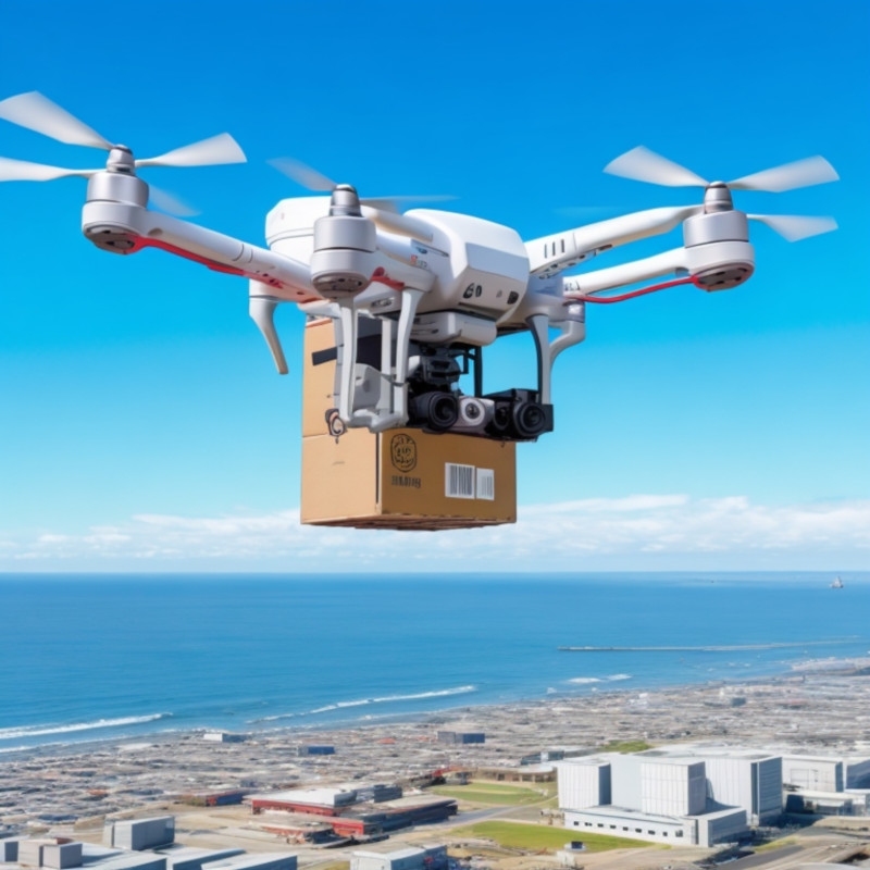 A_drone_is_transporting_a_box