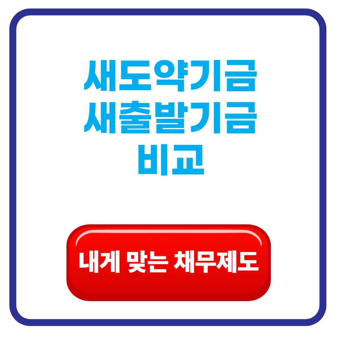 새도약기금과 새출발기금 비교- 내게 맞는 채무제도