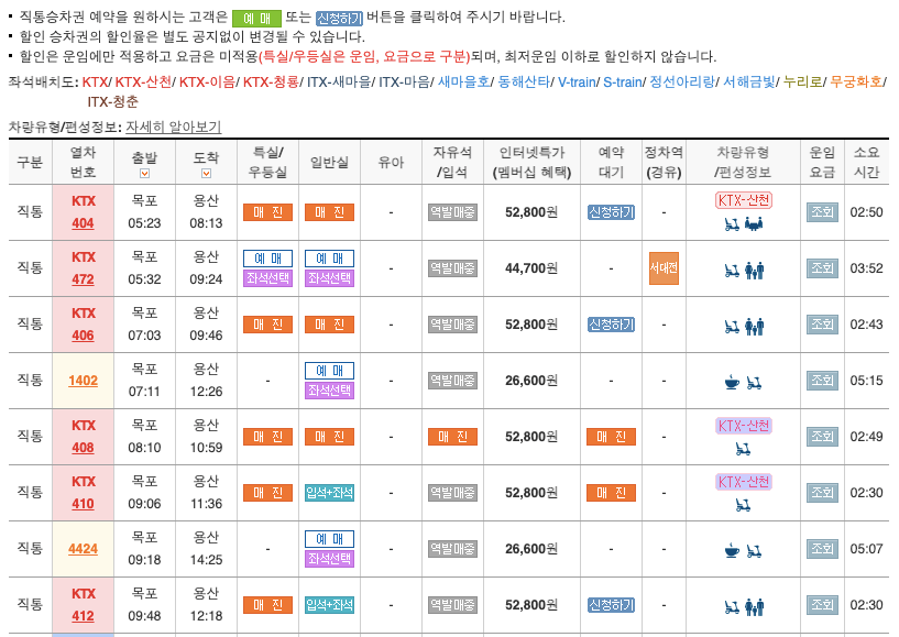 목포역-ktx-시간표