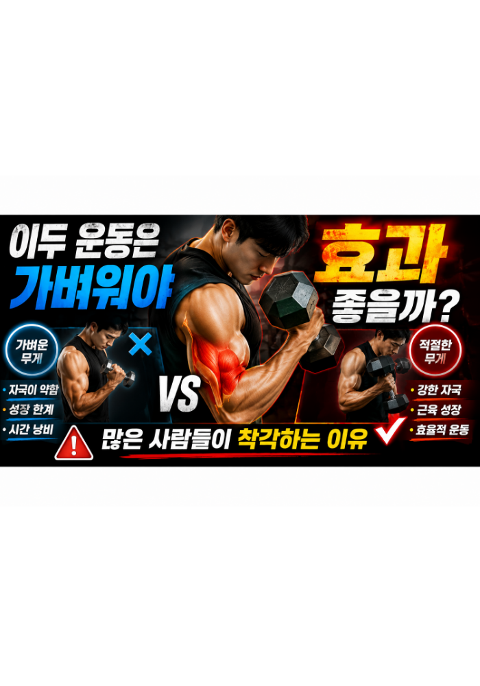 이두 운동은 가벼워야 효과 좋을까: 많은 사람들이 착각하는 이유