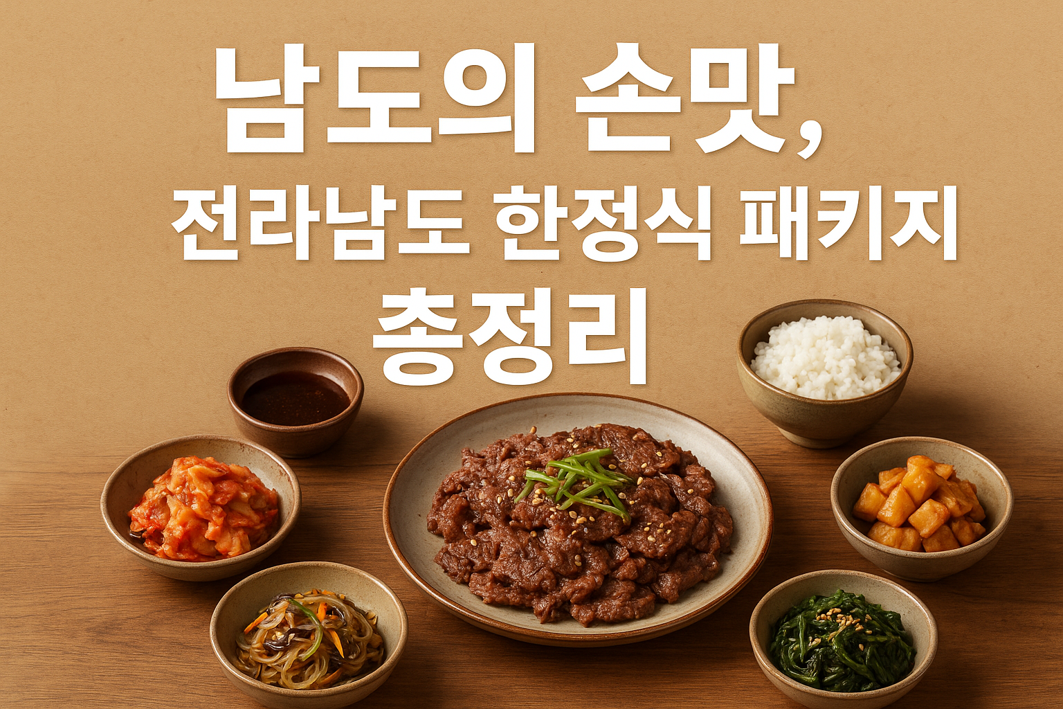 남도의 손맛, 전라남도 한정식 패키지 총정리
