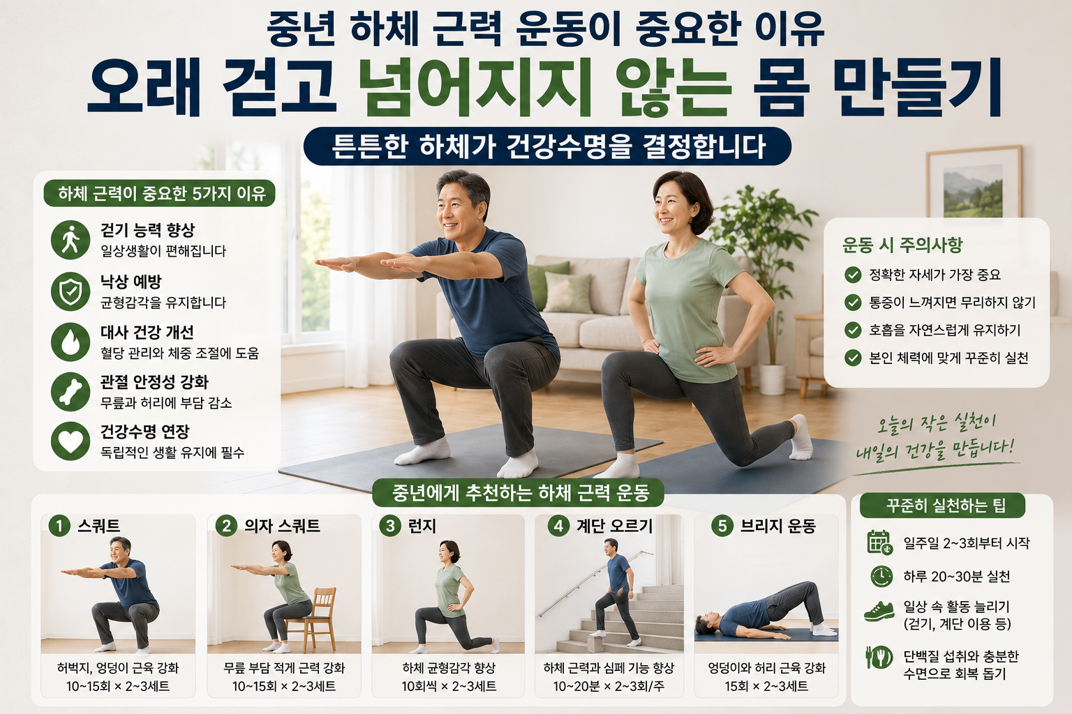 중년 하체 근력 운동