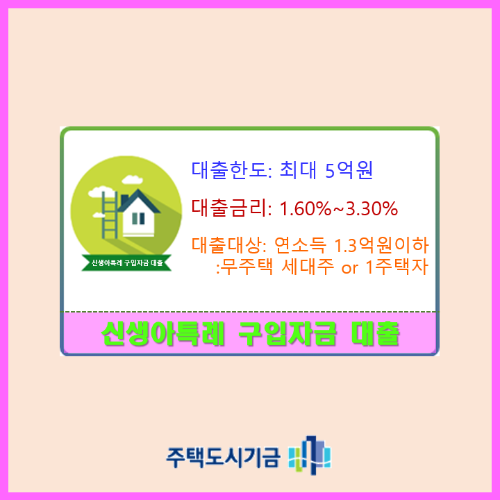 신생아특례 구입자금 디딤돌 대출