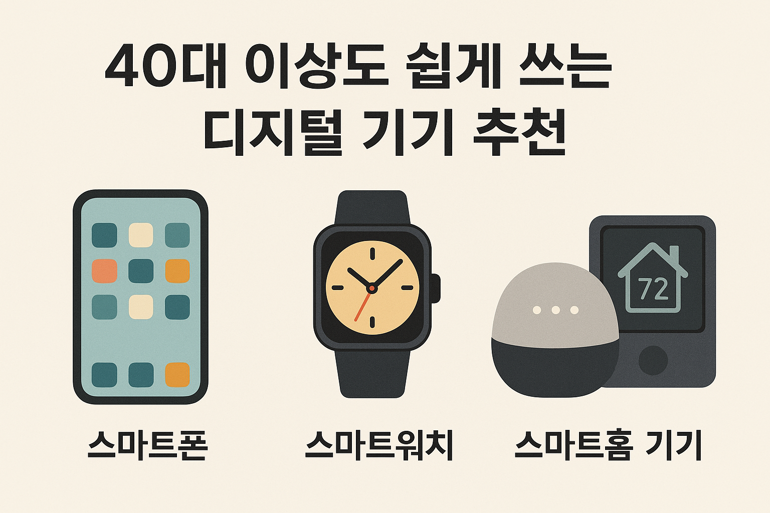 40대 이상도 쉽게 쓰는 디지털 기기 관련 이미지 사진