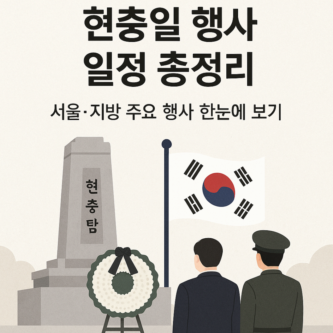2025 현충일 행사 일정 총정리｜서울·지방 주요 행사 한눈에 보기