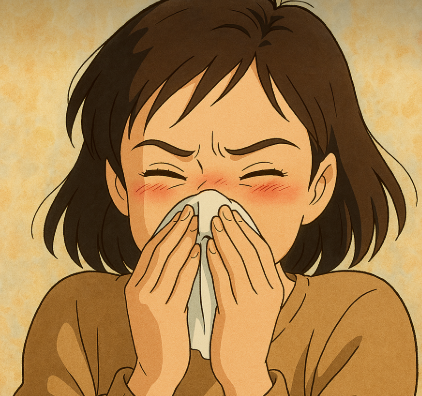 알러지로코를푼는아이