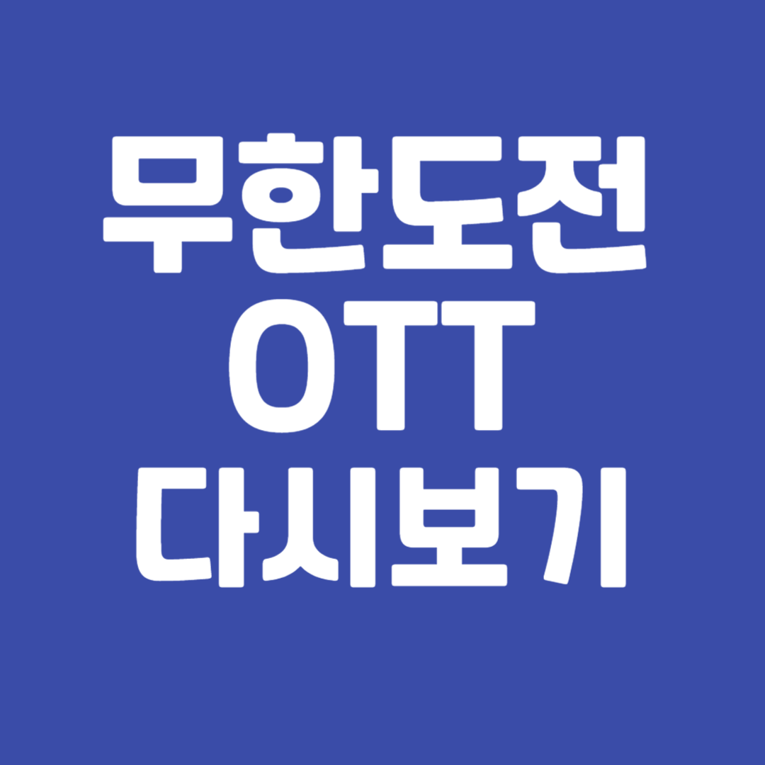 무한도전 OTT 다시보기
