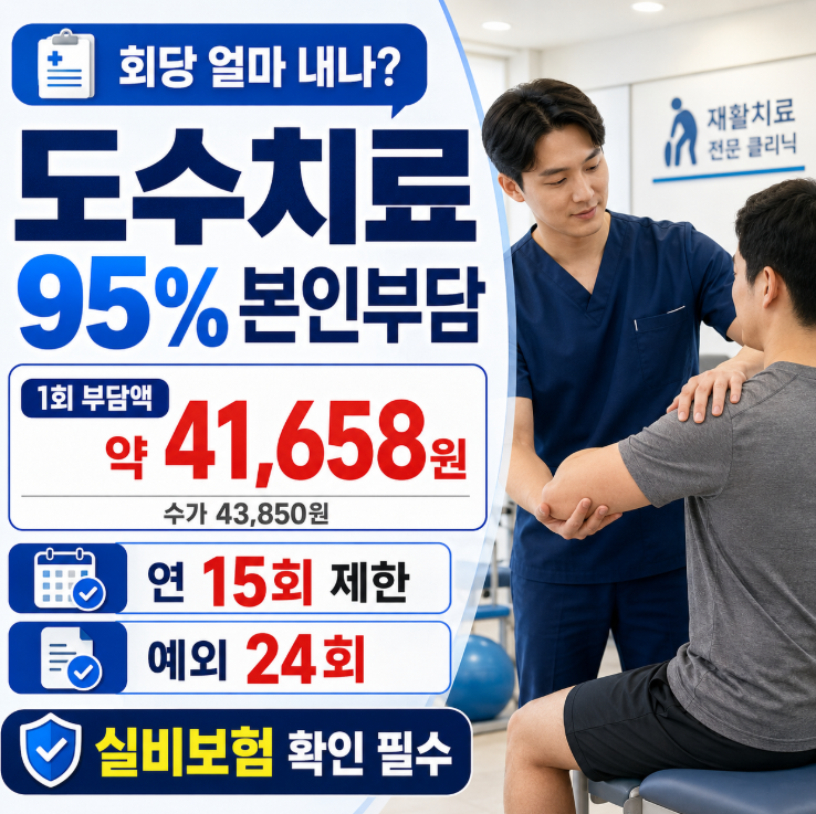 도수치료 본인부담 95% 회당 비용 실비보험 확인사항 안내