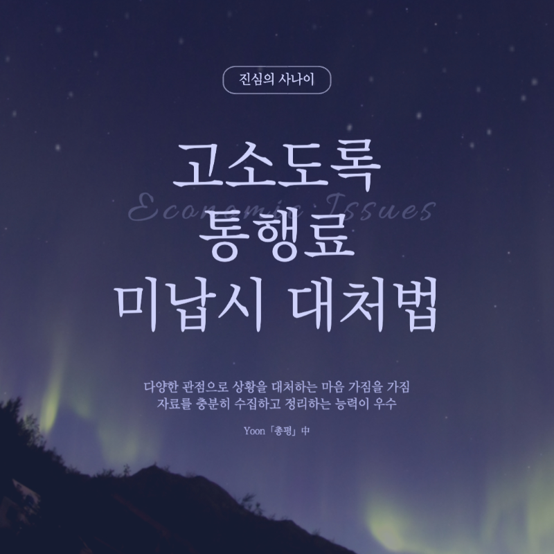 고속도로 통행료 미납