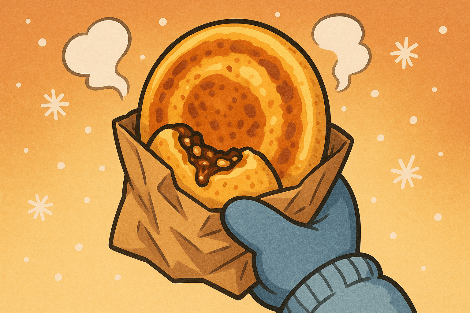 겨울 길거리 음식 호떡