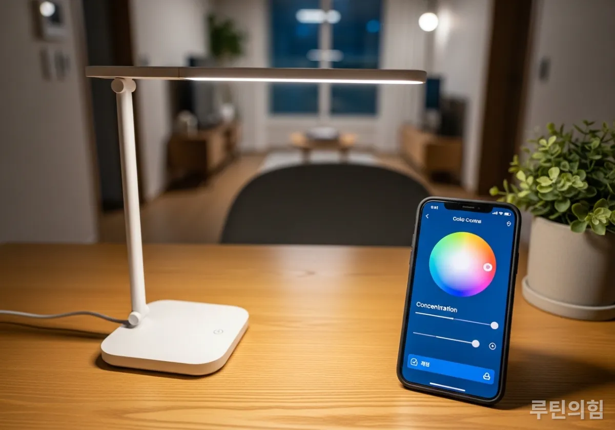 집중력을 높이는 스마트 조명과 색온도 조절 앱