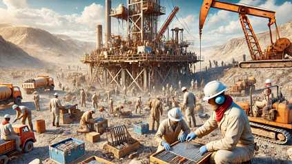 석유 탐사 현장