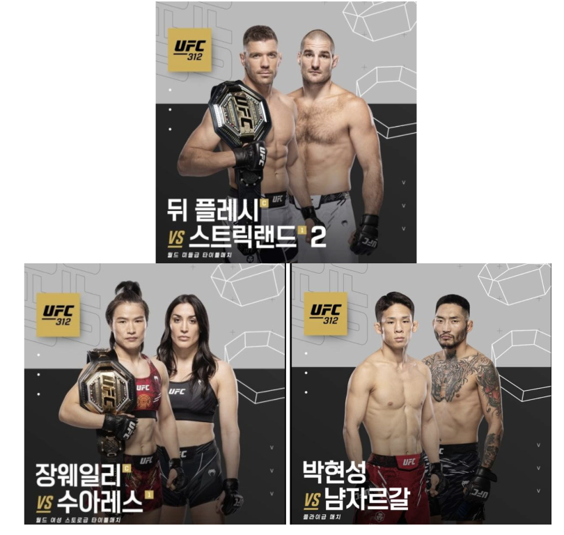 메인 경기 선수와 메인경기 외 선수 사진