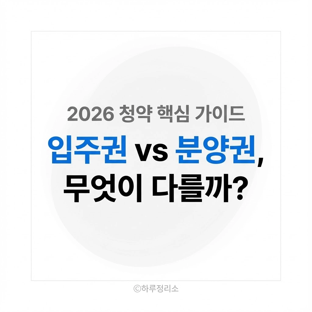 입주권과 분양권은 왜 다르게 판단될까 (무주택 기준)