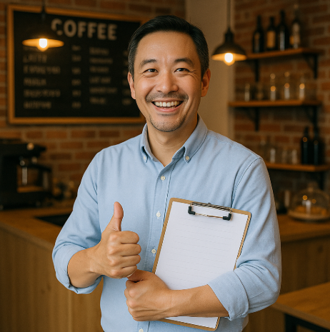 40대에 창업 할 때에 경제 전략을 먼저 세우고 안심하는 모습