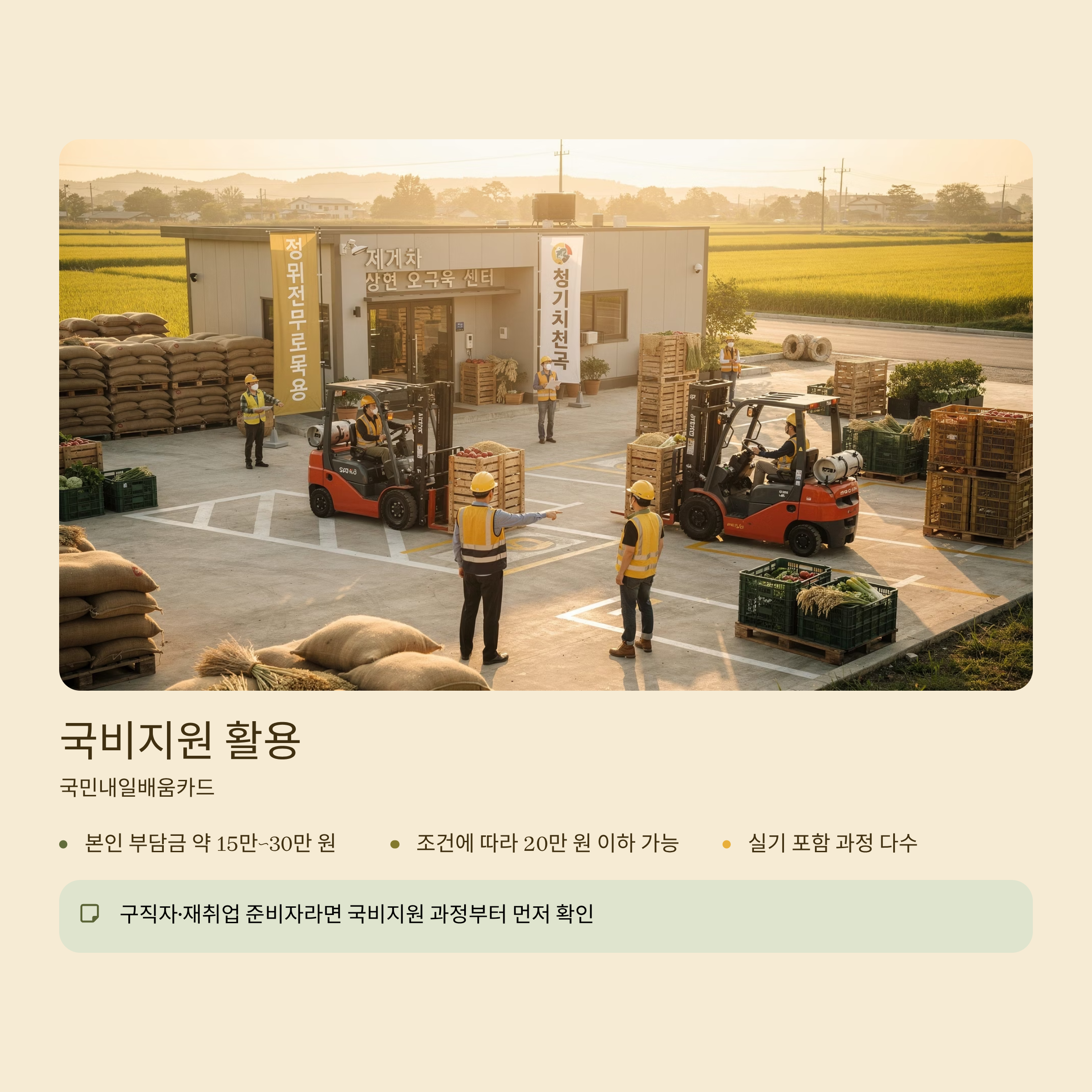 지게차 면허 따기 국비지원