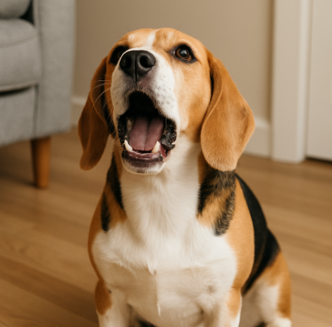 짖고 있는 강아지