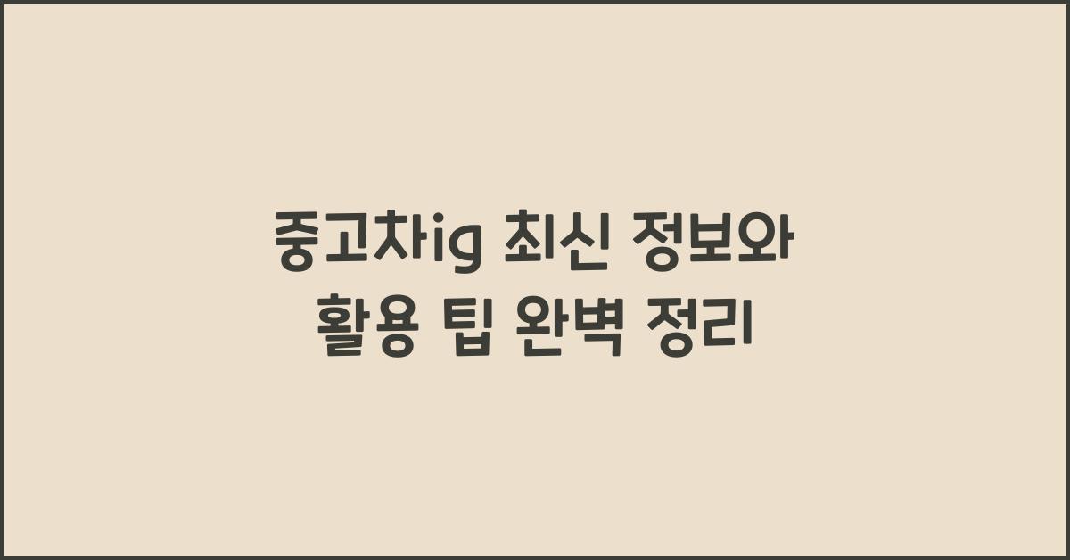 중고차ig