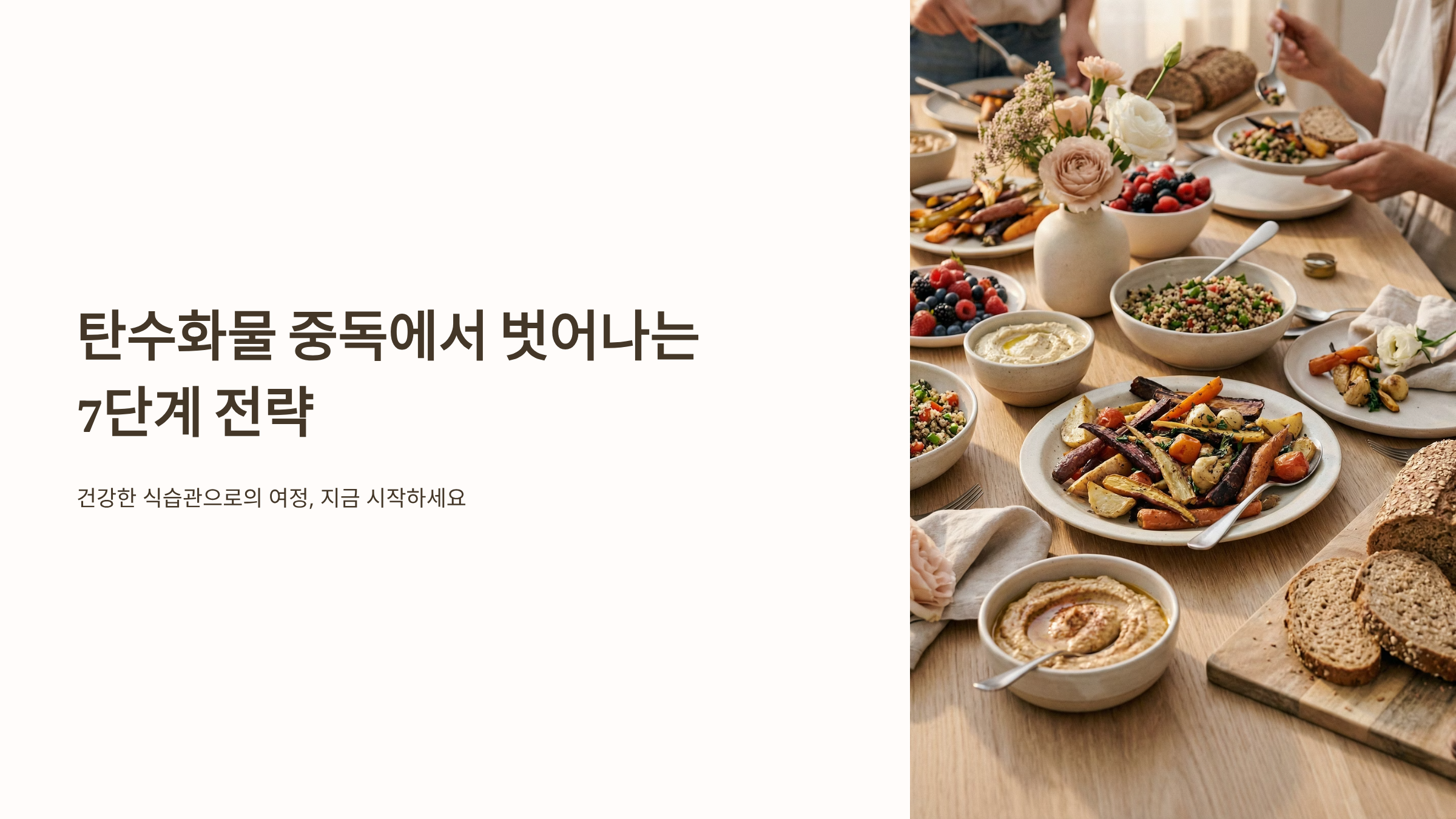 탄수화물 중독 탈출하는 7단계 실천법