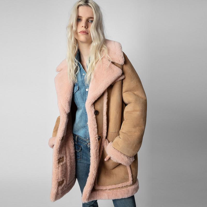 쟈딕앤볼테르 양가죽 무스탕 Laury Shearling Coat ZE2FFCTOT021Z25