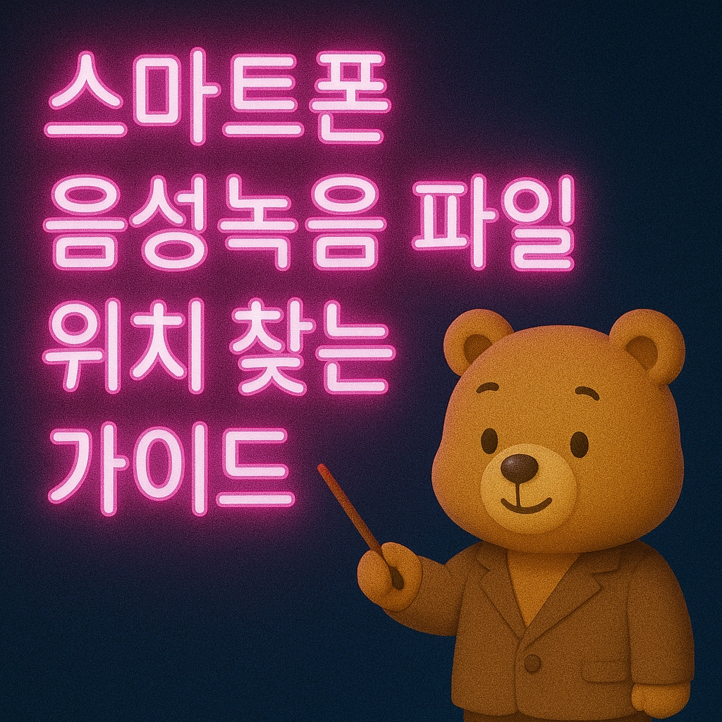 스마트폰 음성녹음 파일 위치 찾는 가이드