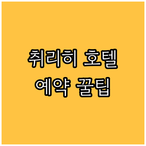 취리히 인기 호텔, 이것만 알면 예약