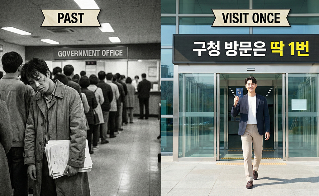 여권 재발급 온라인 신청으로 구청 방문 횟수 1회로 단축된 비교 이미지 썸네일