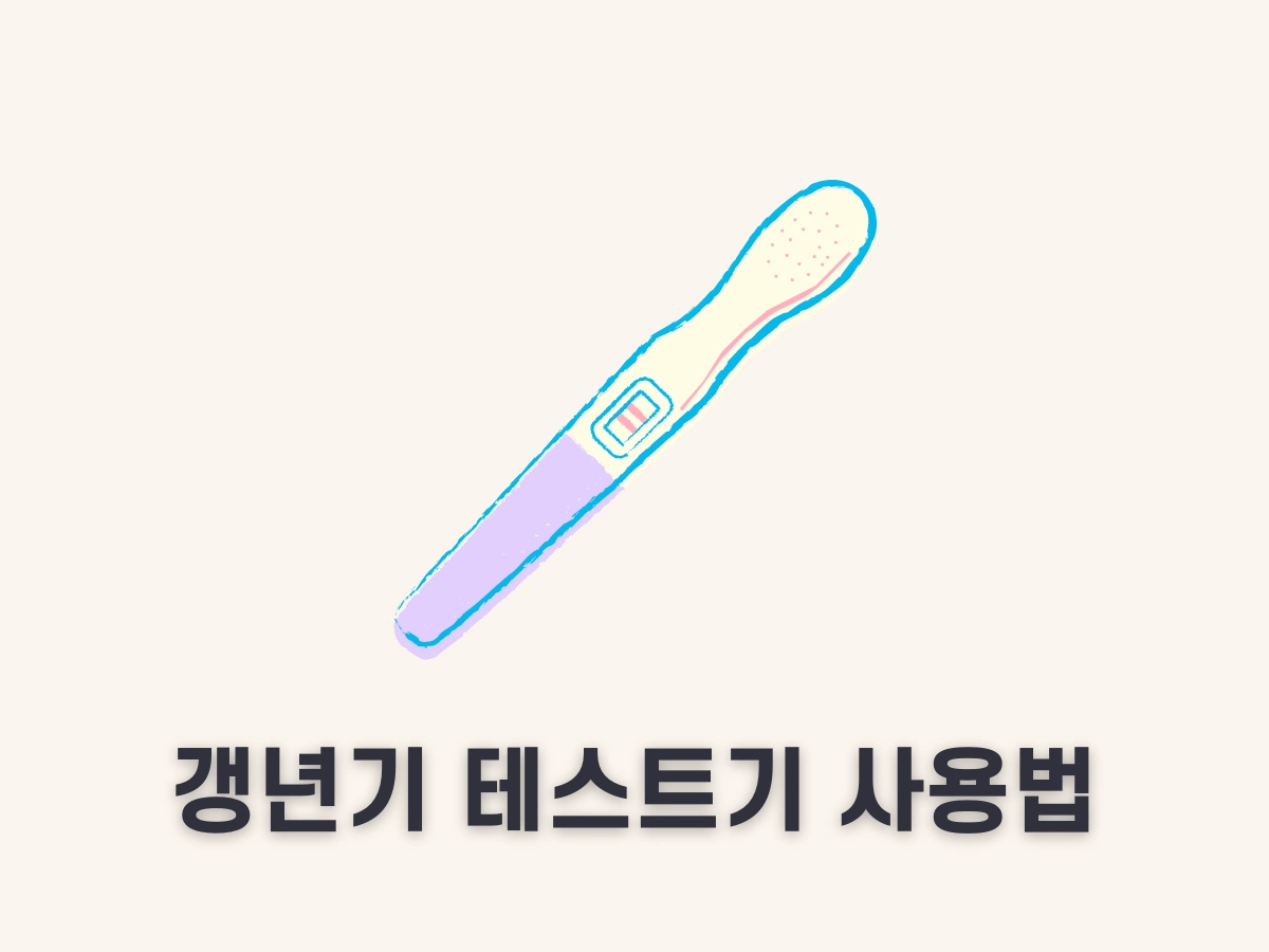 갱년기 테스트기 사용법