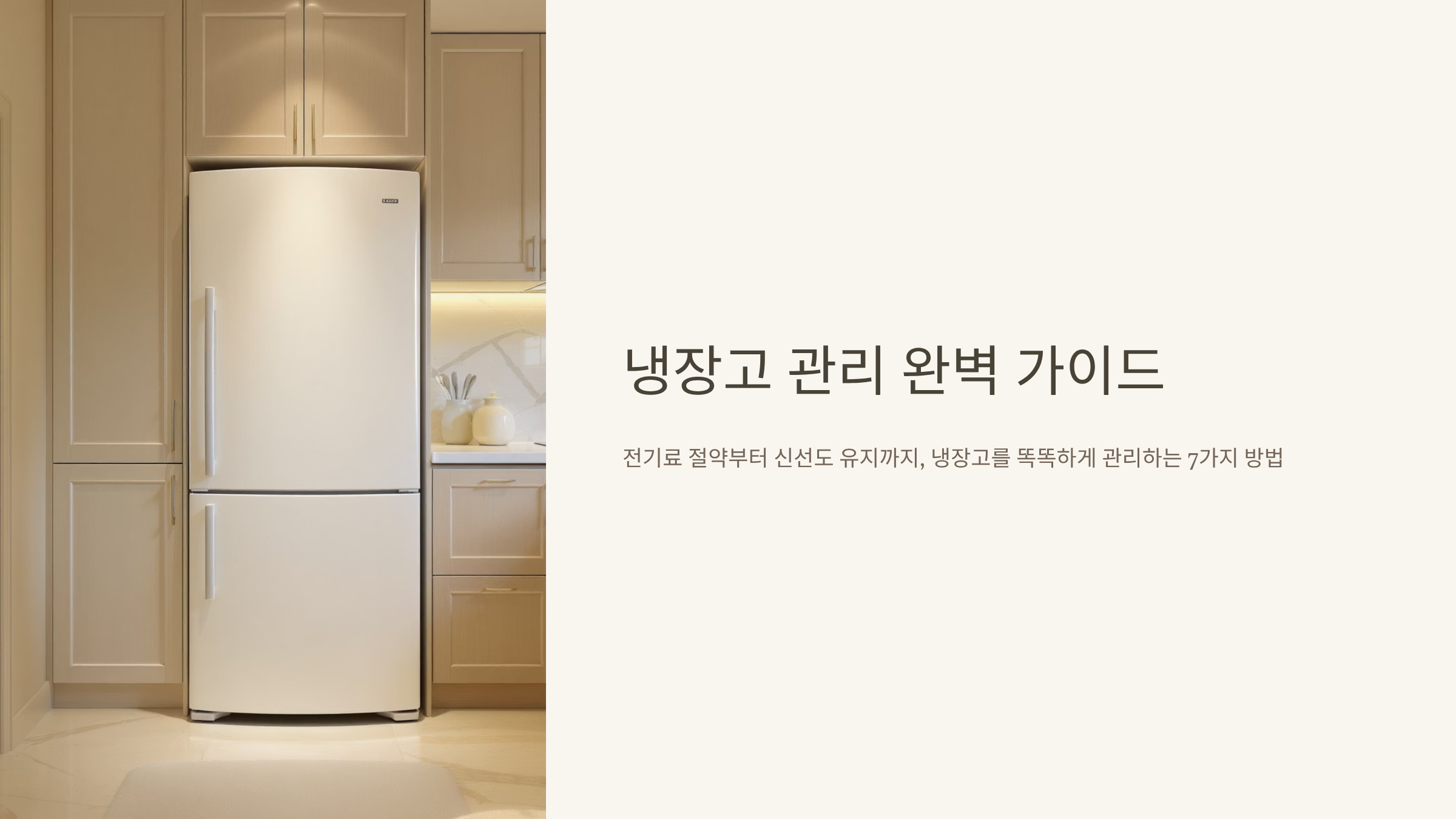 냉장고 수명 15년까지 늘리는 온도설정과 관리비법