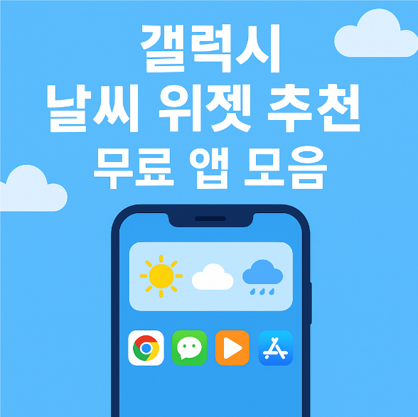 갤럭시 날씨 위젯 추천 - 무료로 쓰기 좋은 앱 모음