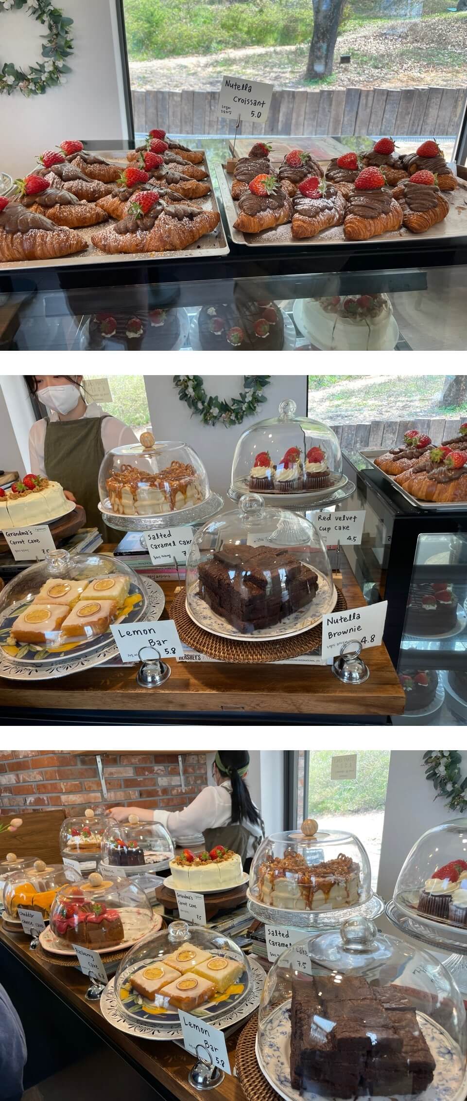 카페-피어라-베이커리-메뉴들-모습