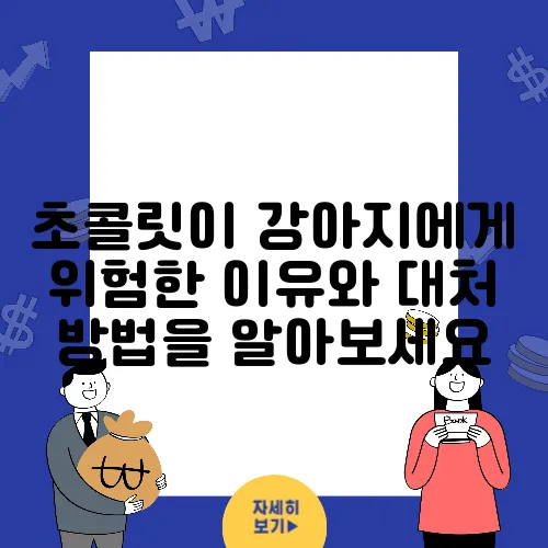 초콜릿이 강아지에게 위험한 이유와 대처 방법을 알아보세요