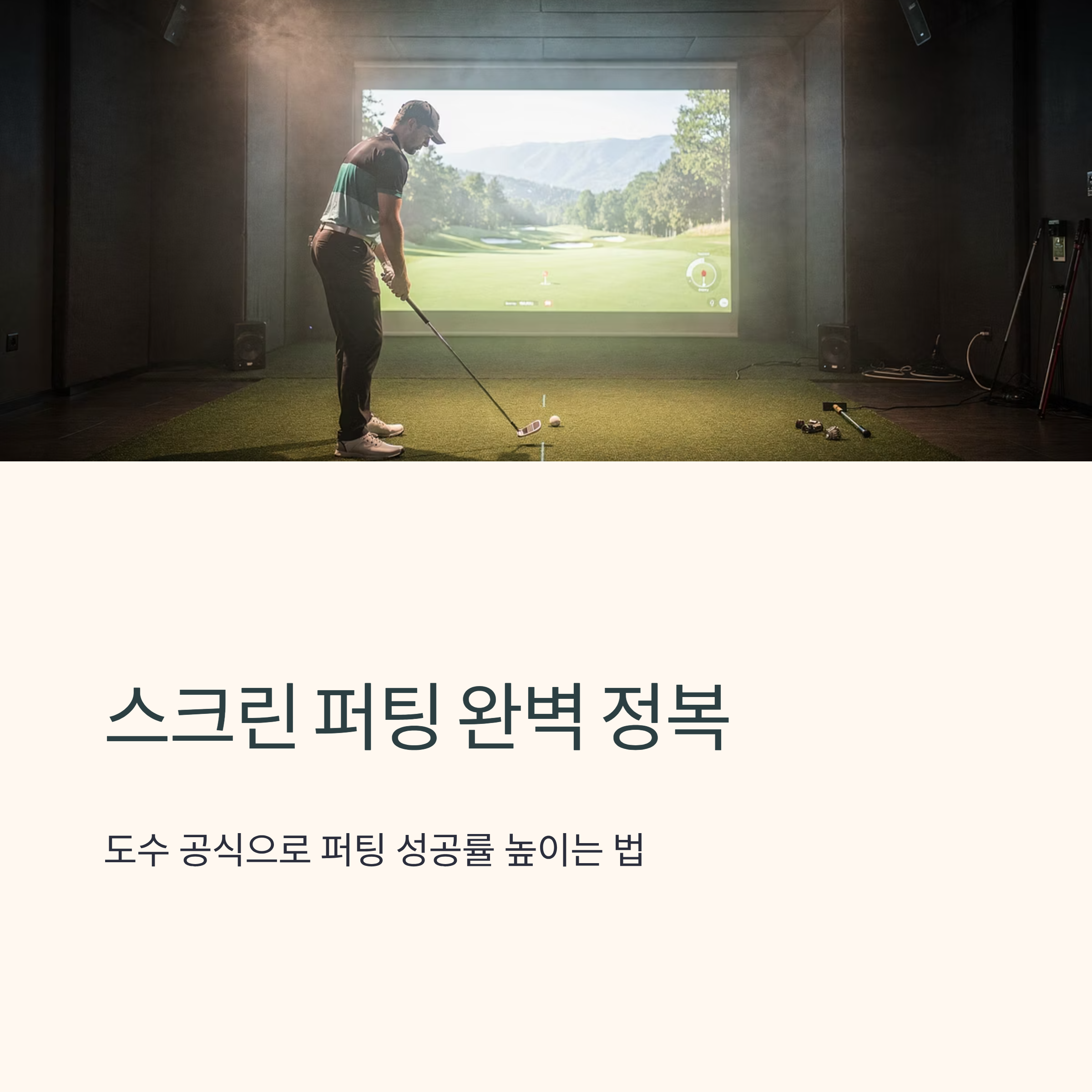 스크린 골프 퍼팅 컵 계산