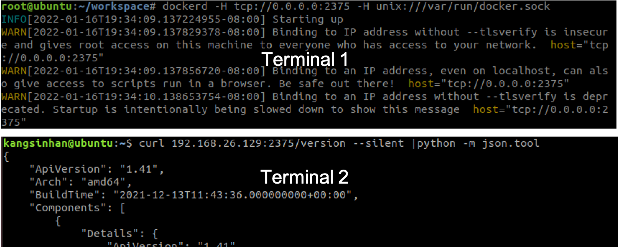 dockerd tcp