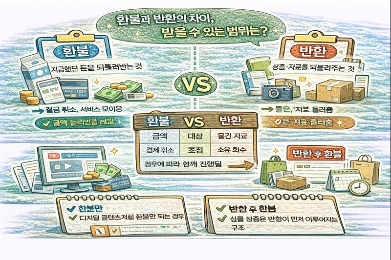 환불과 반환의 차이