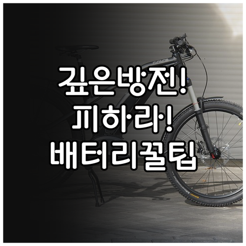 전기자전거 배터리 오래 쓰려면 깊은 ..