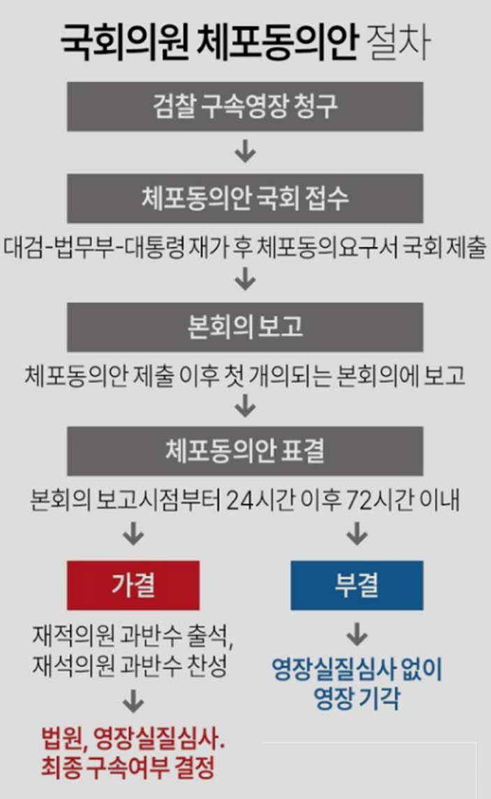 국회의원 체포동의안 절차