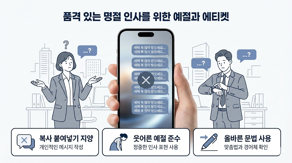 명절 안사 예절 인포그래픽