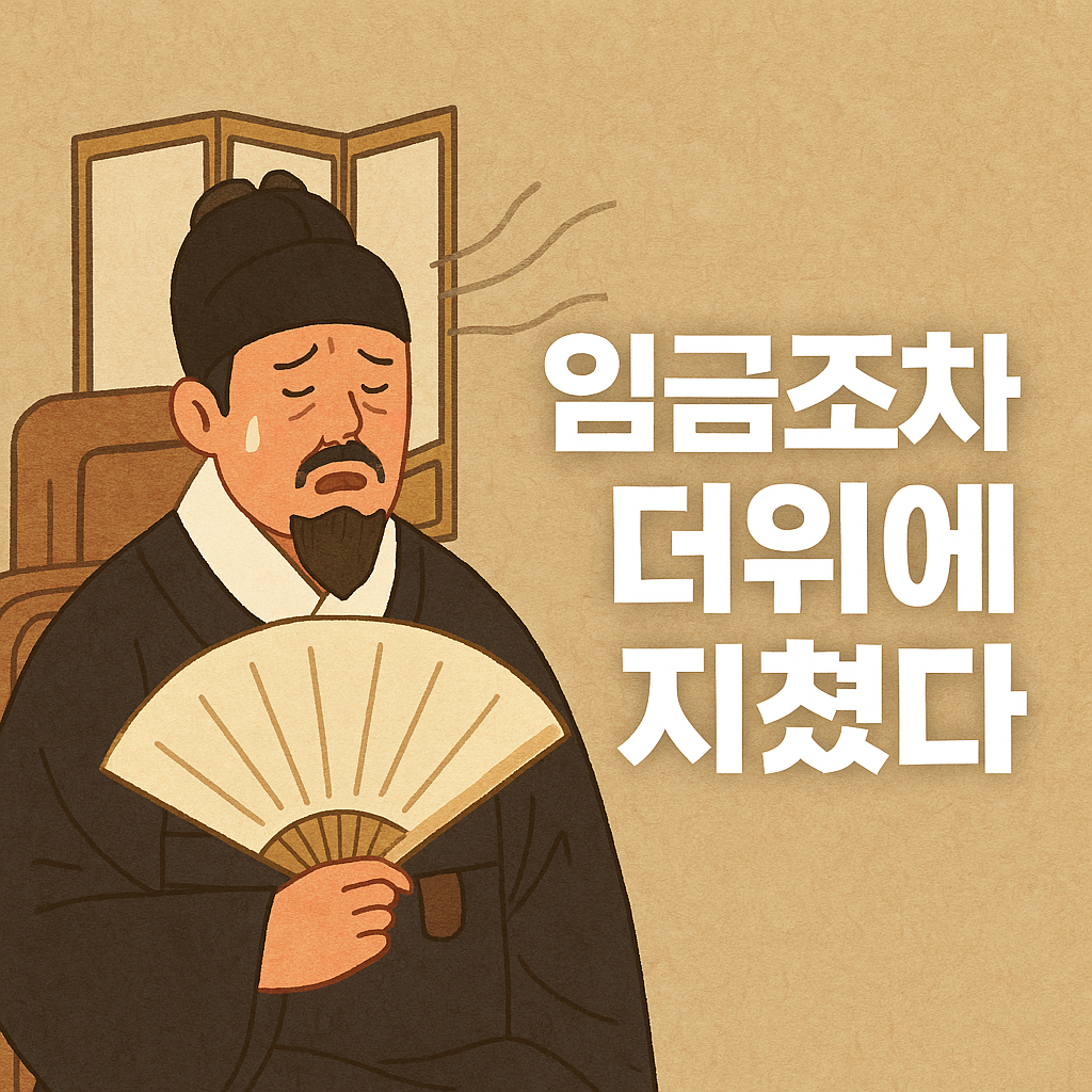 임금조차 더위에 지치다.