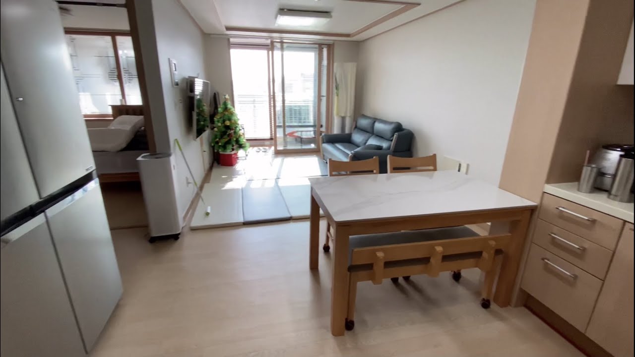 the interior of an apartment building