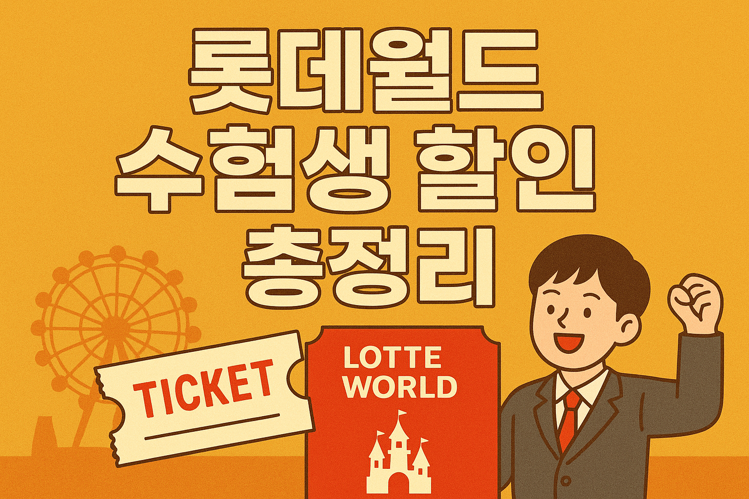 롯데월드 수험생 할인 받는 법